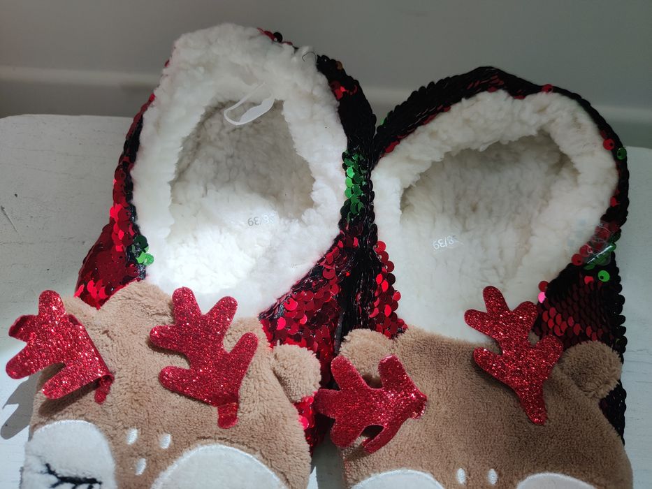 Papuci damă de Crăciun, măr 38/39,noi!