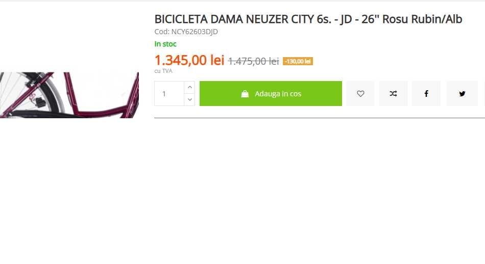 BICICLETA DAMA NEUZER TREKKING Cadru si Furca din otel 26'' Rosu Rubin Stare IMPECABILA