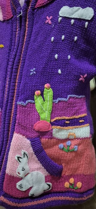 Jacheta cu gluga crosetata