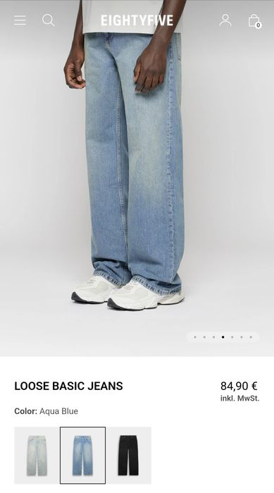 Мъжки дънкови панталони EIGHTHYFIVE - LOOSE FIT