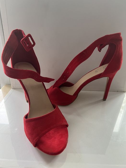 Sandale stiletto rosii, marimea 40