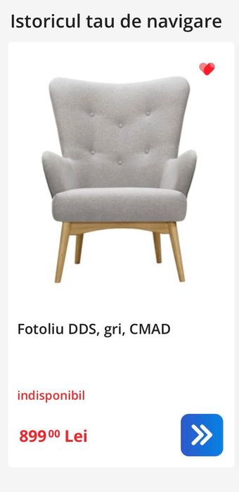 Vând Fotoliu DDS, gri, CMAD