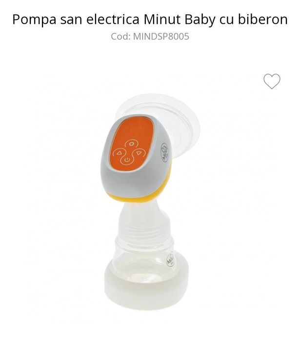 Pompă electrică Minuț Baby cu biberon