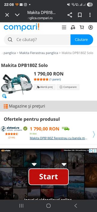 Fierastrau cu panglica Makita DPB 180