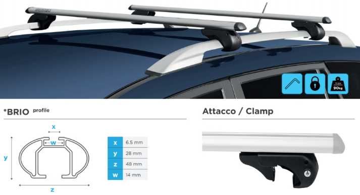 Греди за багажник Menabo Brio
