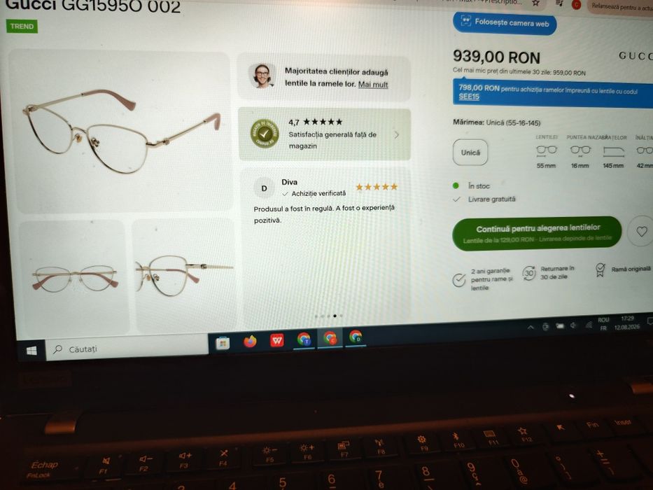 Ochelari de vedere ptr femei Gucci ,noi
