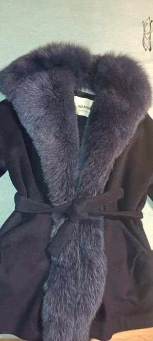 Дамско палто с естествена лисица М р-р