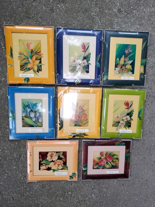 tablou pe sticla gen vitraliu 37/31 cm nou