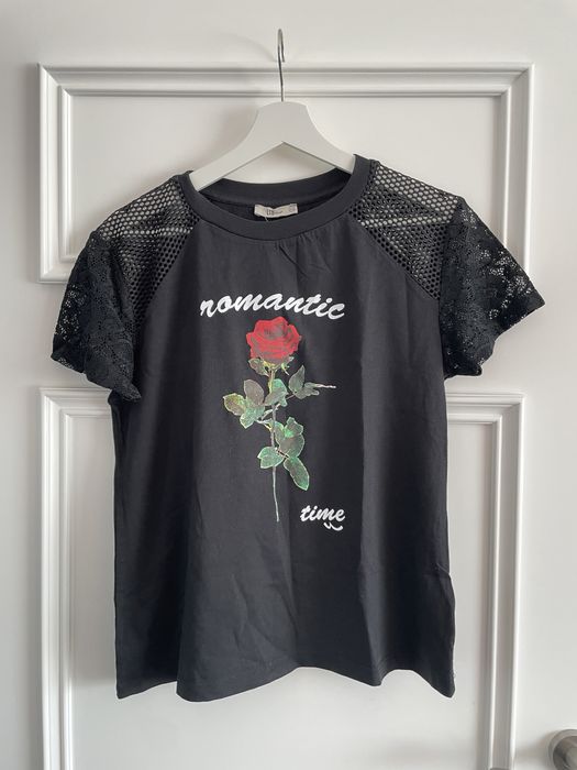 Дамска черна тениска