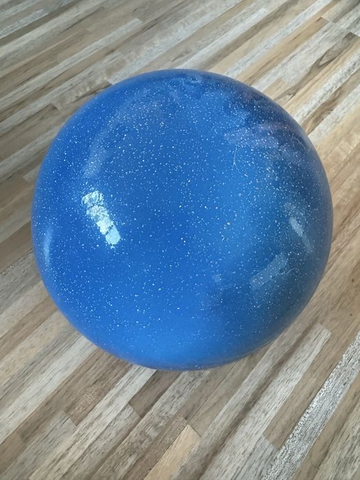Оригинална топка за художествена гимнастика / тъмно синя с брукат