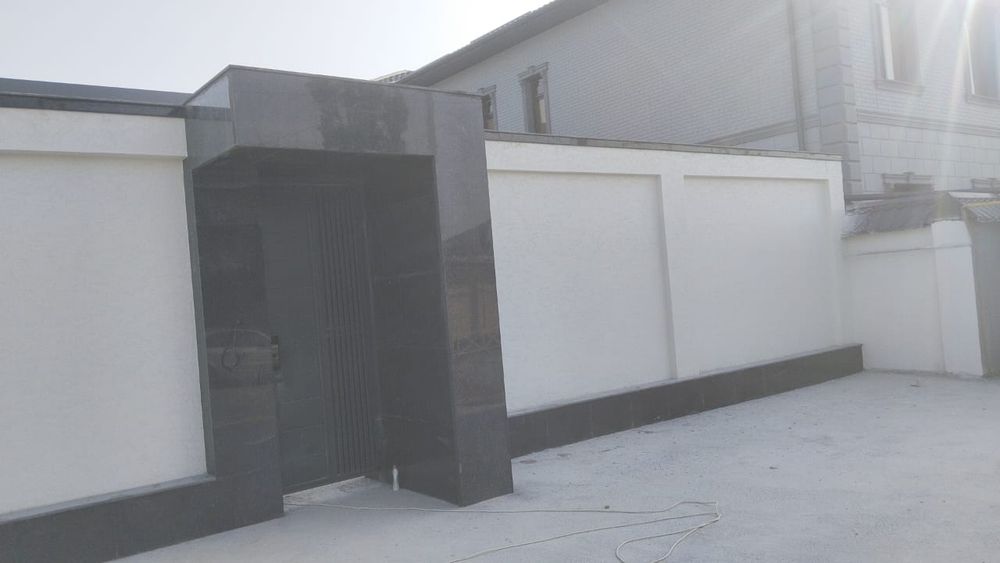 Установка гранит травертин