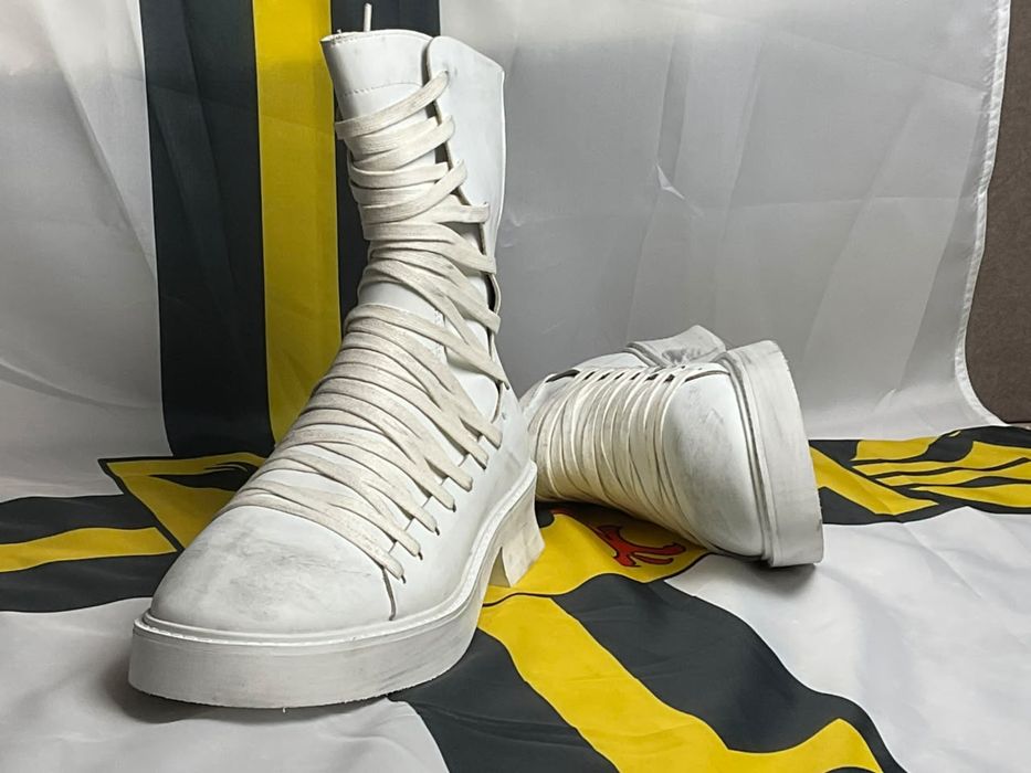 Julius SS14 Runway Mommy white boots