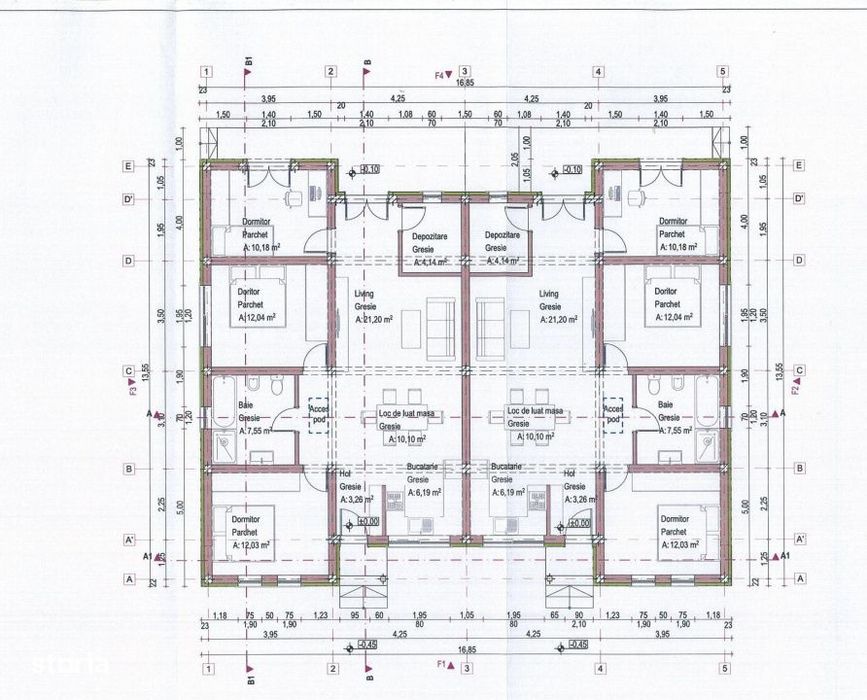 Duplex pe parter 4 camere si 2 bai - Mosnita Noua in zona foarte buna