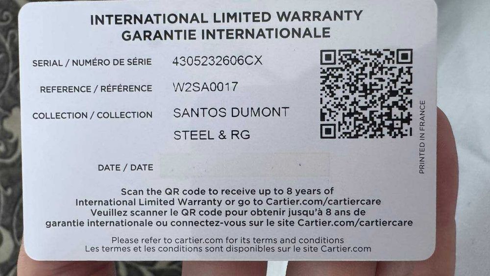 Часы Cartier Santos-Dumont XL Limited (новые, оригинал, мужские)