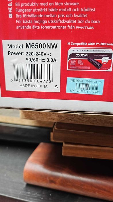 Imprimanta multifunctionala alb/ negru Pantum M6500NW