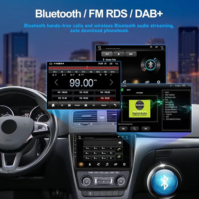 10.1" Мултимедия за Skoda Yeti 5L (2009-2015), Android 13, 4core, 1+32