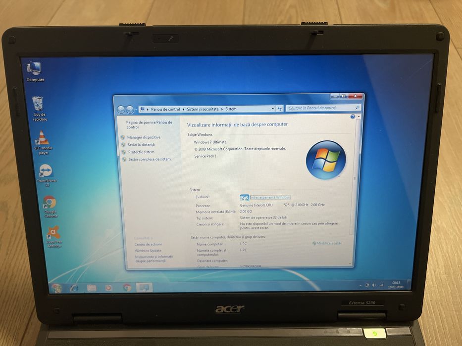 Laptop  Acee Extensa 5230 ( ca si nou, daca suntem in 2008)