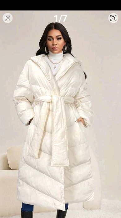 Дамско зимно бяло яке