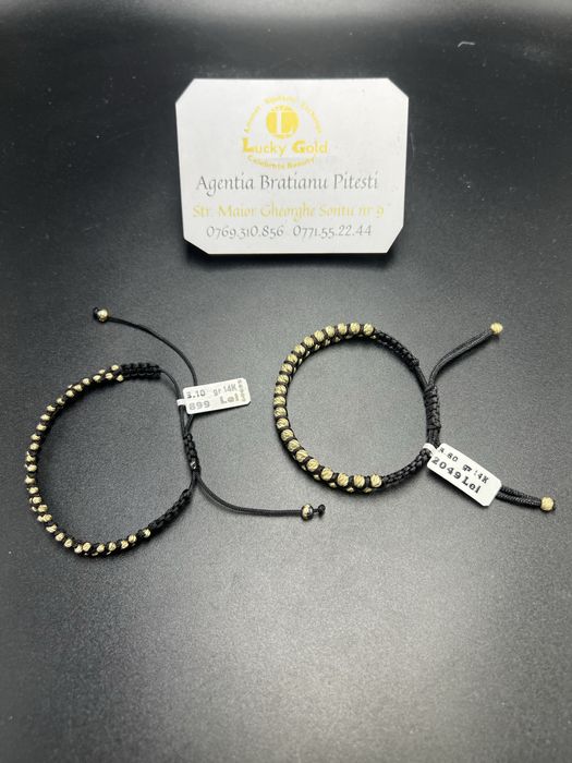 Bratari snur diverse modele Aur 14k cod produs 21423;22317