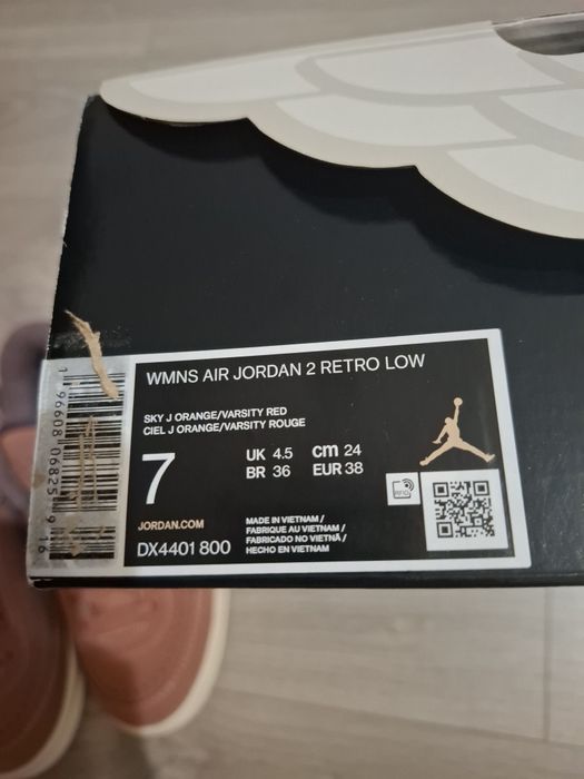 Nike Air Jordan 2 Retro damă 7 US/38 EUR