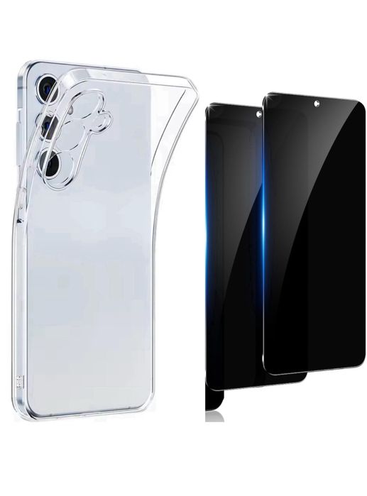 Husa Slim Clear si Folie Sticla - Samsung S24 FE S25 FE S25 EDGE