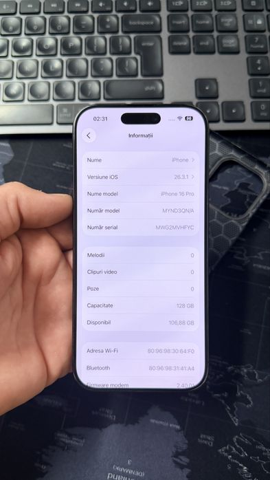 iPhone 16 PRO - husa aramida / kevlar inclusa.