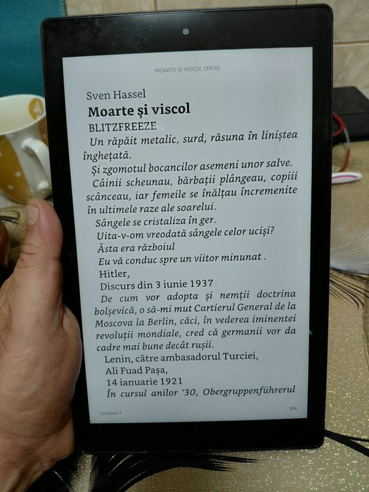 Vind amazon fire generația a7a,de 10 inch cu peste 2300 de cărți în limba română