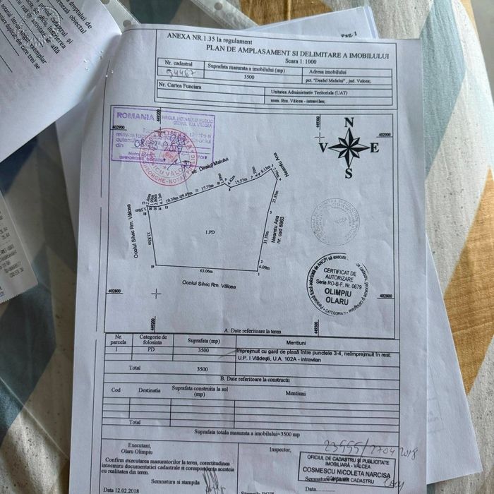 Teren padure intravilan in suprafata de 3500.mp