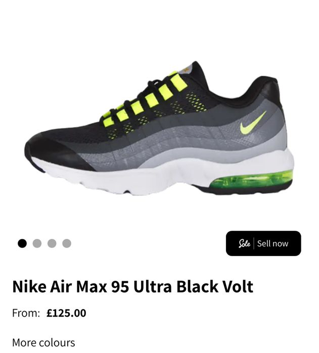 Маратонки NIKE AIR MAX 95 ULTRA Black Volt.Номер 37.5