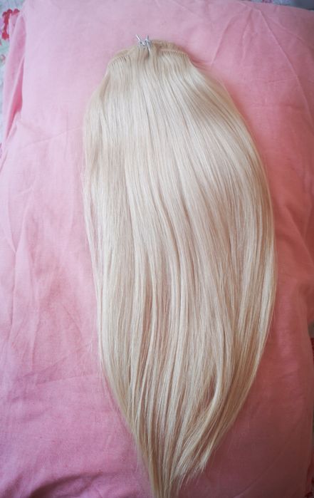 Естествена коса за удължаване на клипси