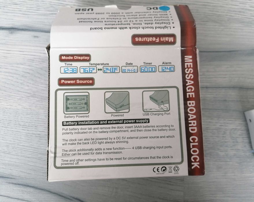 Ceas electronic camera