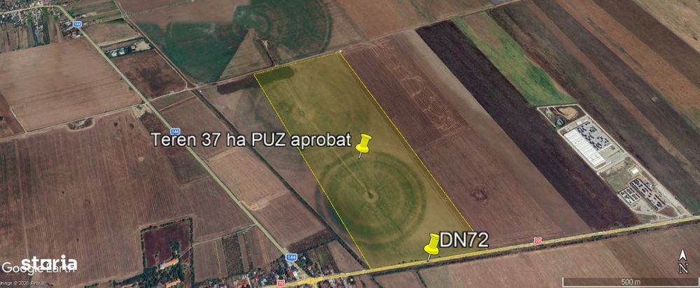 Teren 37 ha | PUZ aprobat– Ploiesti Vest Industrial Park | DN72 + A3