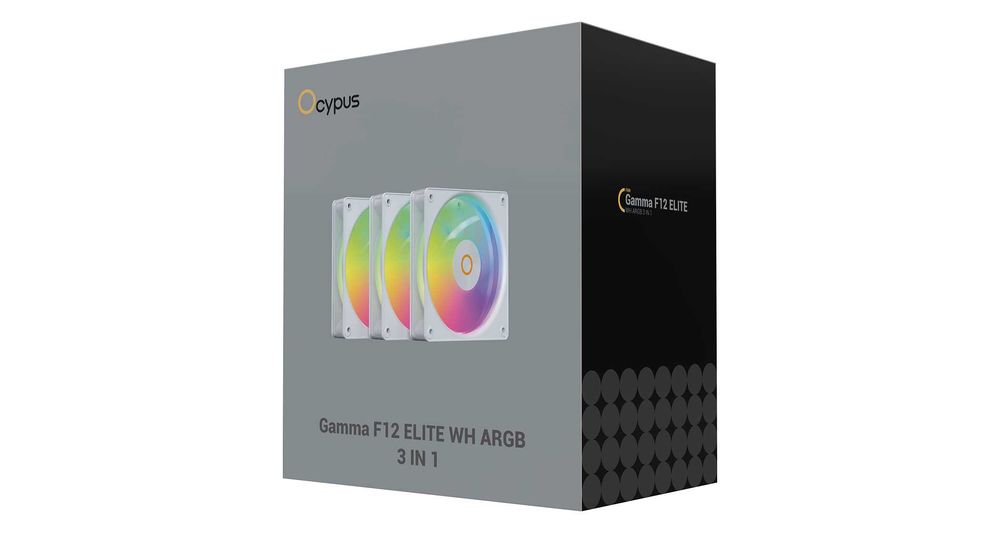 \ Вентиляторы для корпуса Ocypus Gamma F12 Elite WH  ARGB 3 IN 1