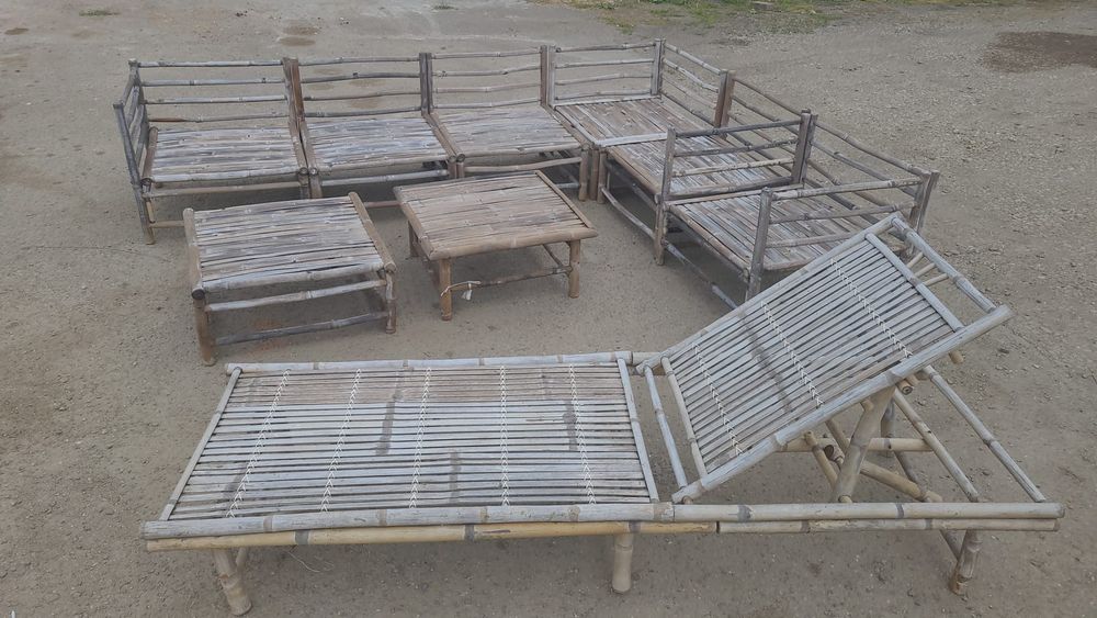 Set de bambus tot ce se vede în poza necesita lăcuit preț 1200lei