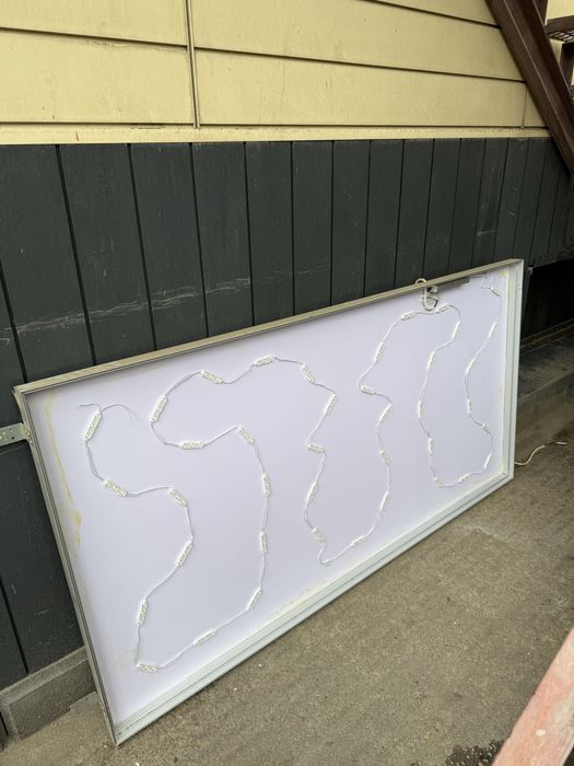 Вывеска Баннер со светом LED и блоком питания 100w