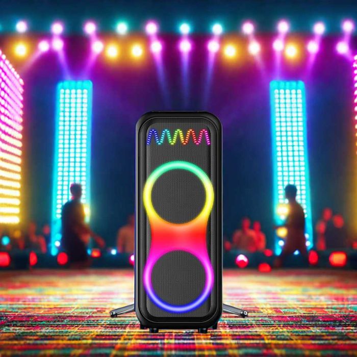 RGB Boxă portabilă 100 W cu 2 microfoanele JBL PartyBox sistem audio SING-E ZQS10212 pentru Karaoke