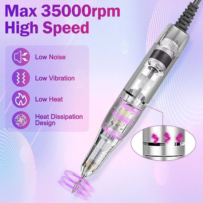 Професионална пила за маникюр- педикюр NAILGIRLS T17- 35000RPM