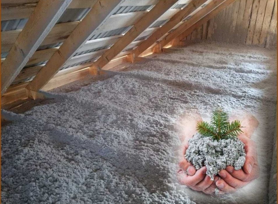 Утепление крыша. Эковата. - Cтроительные услуги Каскелен на Olx