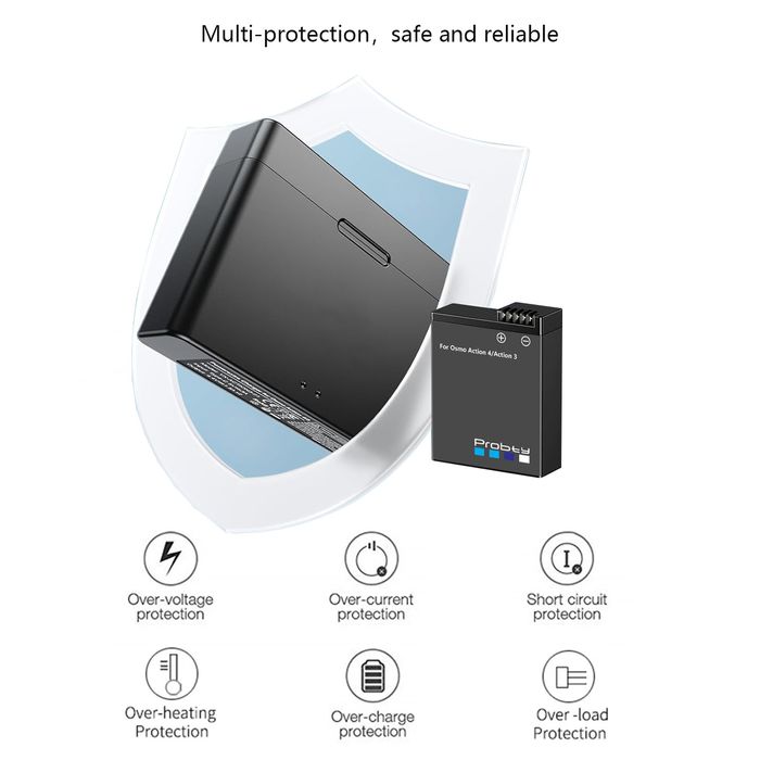 Зарядно + батерии за DJI osmo action 5, 4 и 3