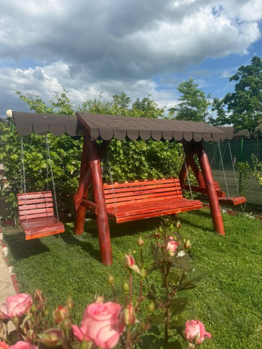 Balansoar din lemn rustic / leagan lemn