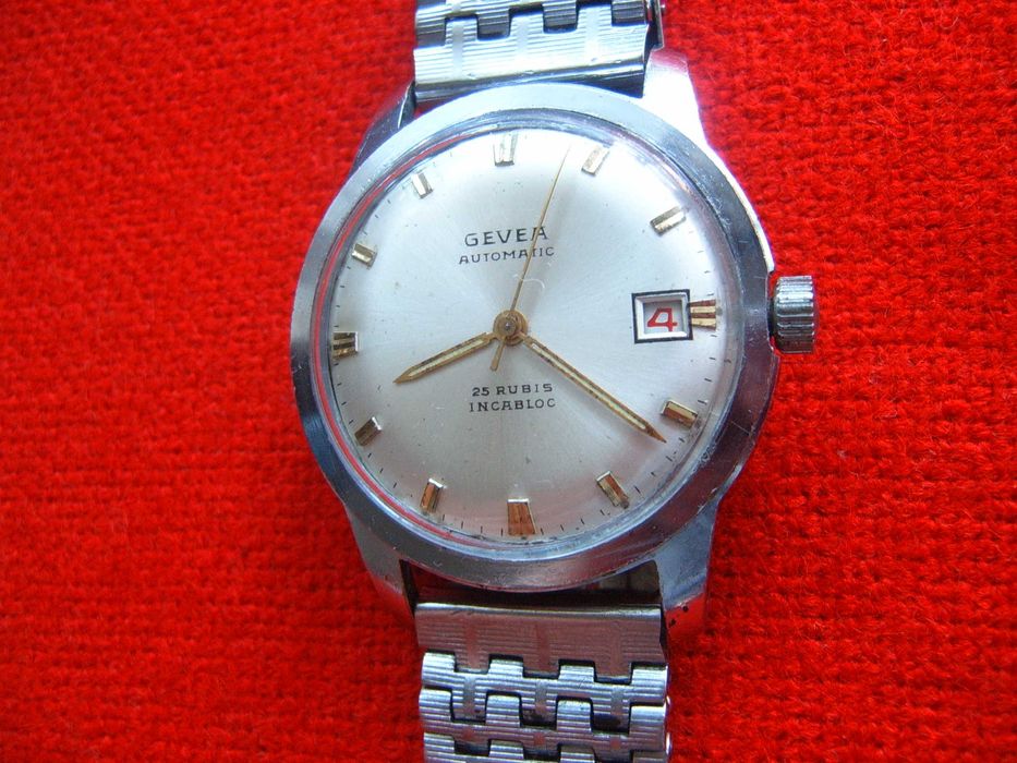 GEVEA automatic 25 rubis INCABLOC Швейцарски ретро мъжки часовник