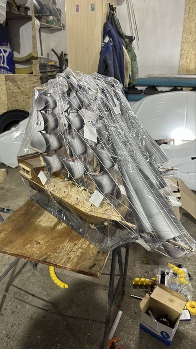 Кеме макеті сатылады Қолөнер қолдан жасалған