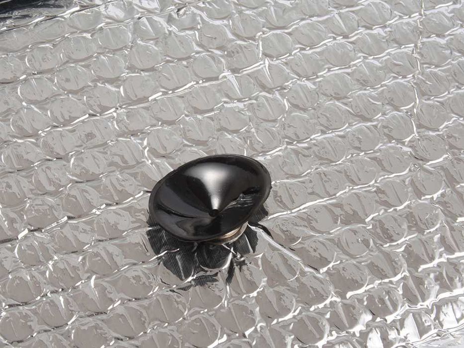 Слънцезащитен сенник за предно стъкло на кола, с вендузи и ластици