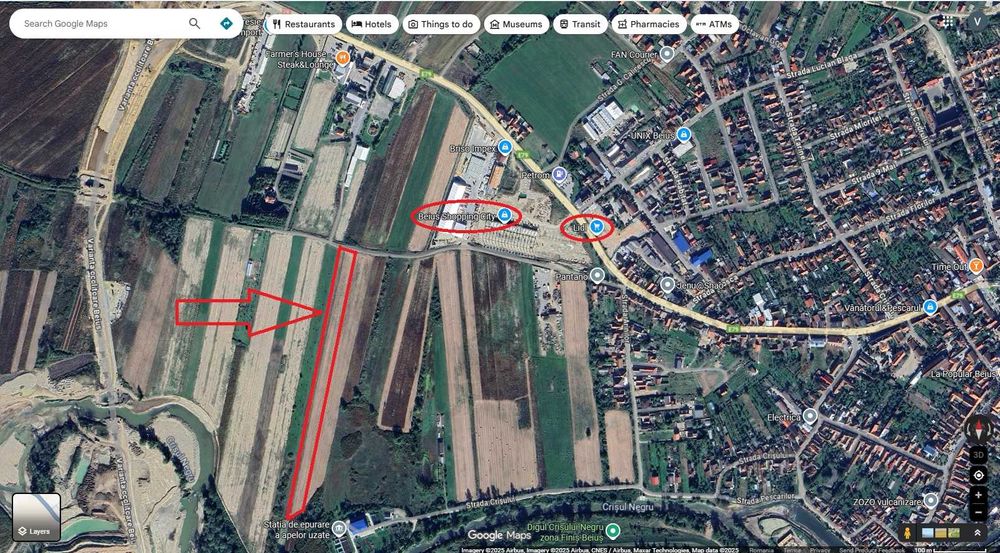 Vand teren extravilan la intrare in Beius, zona in dezvoltare, 5427 mp