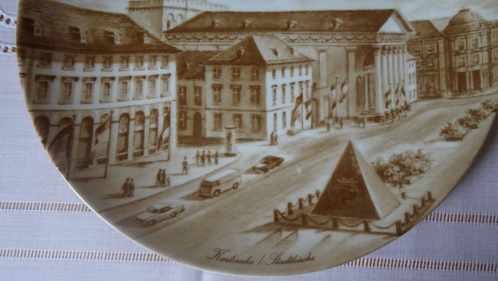 Автентични шест чинии Kaiser W.  Dammann порцелан кафява гама