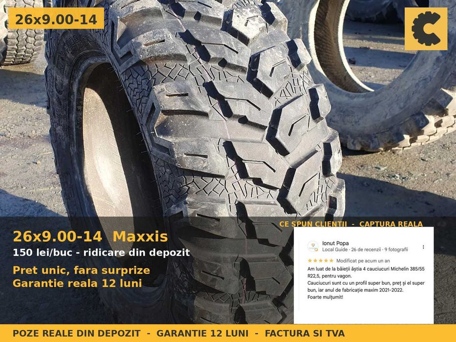 ANVELOPE 26x9.00-14 26x9-14 26 9 14 26914 Maxxis Cauciucuri ATV UTV Quad Side by Side SH GARANTIE Factura