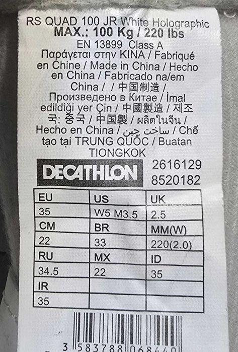 Role cu 4 roți OXELO Quad 100