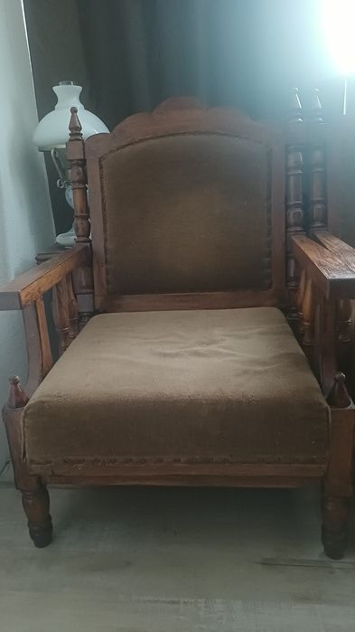 Дървен диван 3ка 2ка и кресло