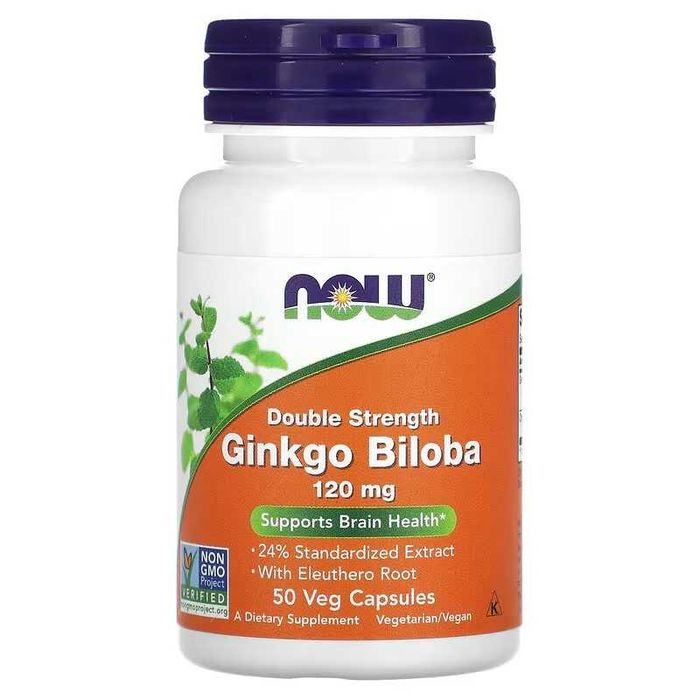 NOW Foods Гинкго билоба Ginkgo Biloba Ginkgo Biloba 60 мг и 120 мг