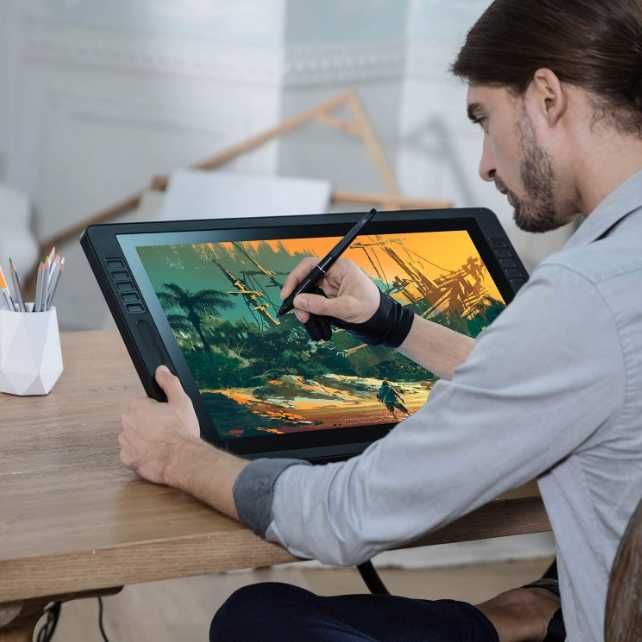 Tableta Grafica cu Display Huion Kamvas Pro 22 2019 IPS FHD 120sRGB Stylus PW500